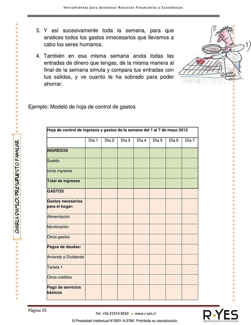 Charla 10: Presupuesto Familiar – R-YES